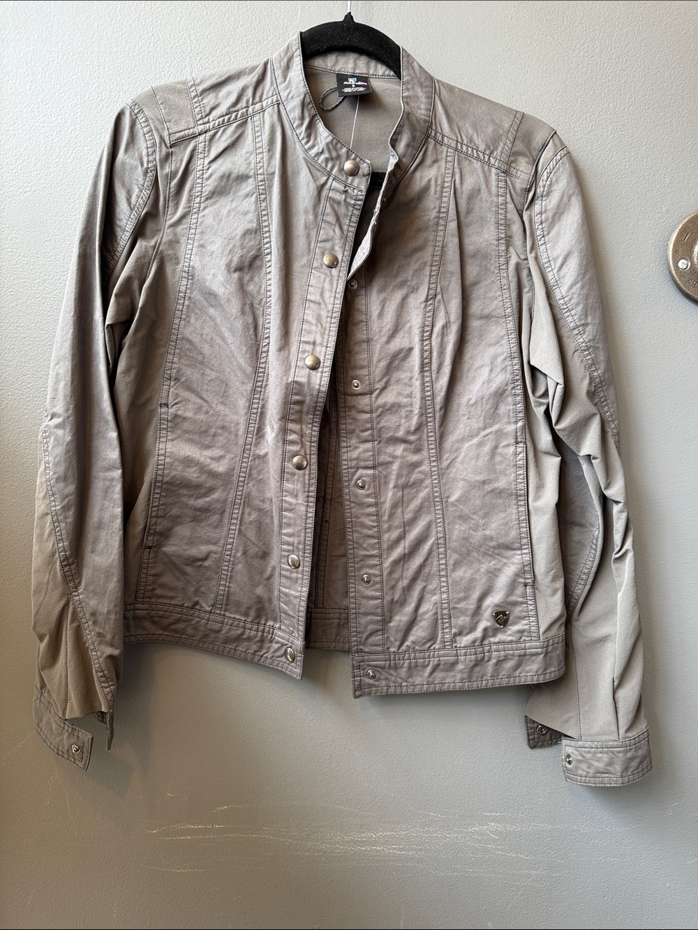 Kuhl Light Gray Snap-Front Casual Jacket
